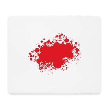Blob de peinture éclaboussures peintre cadeau rouge - Tapis de souris (format paysage) - blanc - Devant