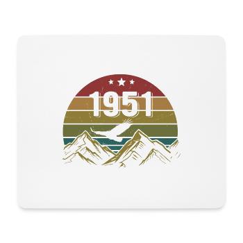 1951 Jahrgang Geburtstag 1951 Retro Geschenkidee - Mousepad (Querformat) - Weiß - Vorne