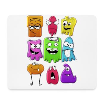 Funny ghosts - Mouse Pad (horizontal) - white - Front