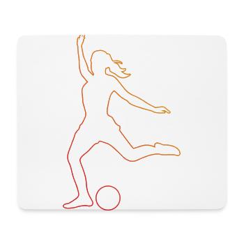 Damen Fussballspielen Fussballspiel Soccer - Mousepad (Querformat) - Weiß - Vorne