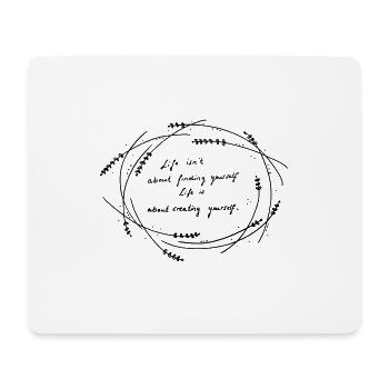 La vie est design (belle citation) - Tapis de souris (format paysage) - blanc - Devant