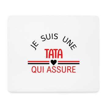 je suis une tata qui assure - Mousepad (Querformat) - Weiß - Vorne