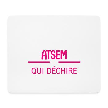 je suis une atsem qui déchire - Mousepad (Querformat) - Weiß - Vorne