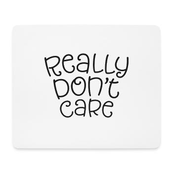 Really don't care - Tapis de souris (format paysage) - blanc - Devant