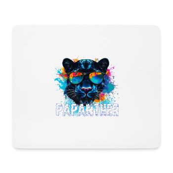 Panthère avec lunettes de soleil, illustration, graffiti - Tapis de souris (format paysage) - blanc - Devant