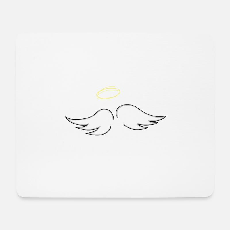 Engelsflügel Heiligenschein - Mousepad (Querformat) - Weiß