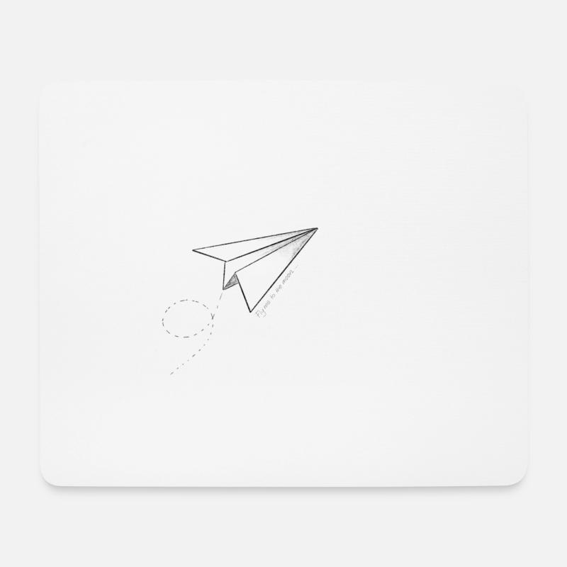 Papierflieger - Mousepad (Querformat) - Weiß