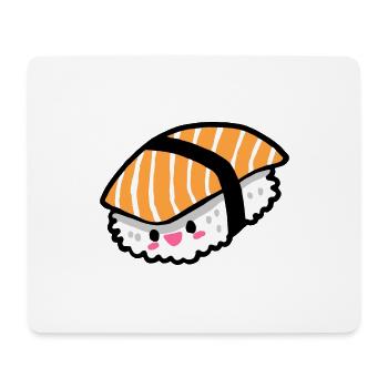 Lachs Nigiri Sashimi Kawaii Sushi - Mousepad (Querformat) - Weiß - Vorne