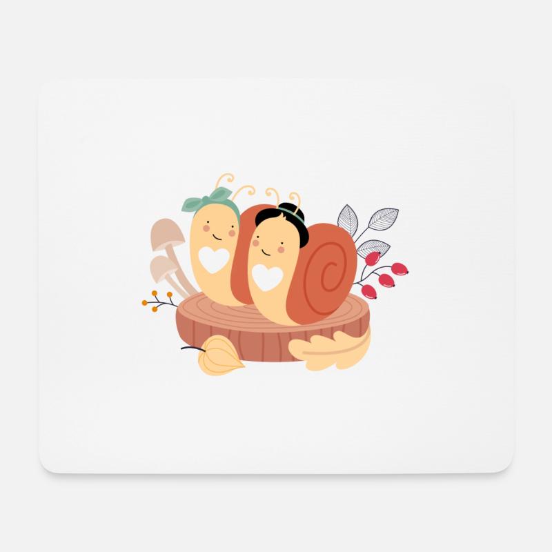 Snail walk - Mouse Pad (horizontal) - white