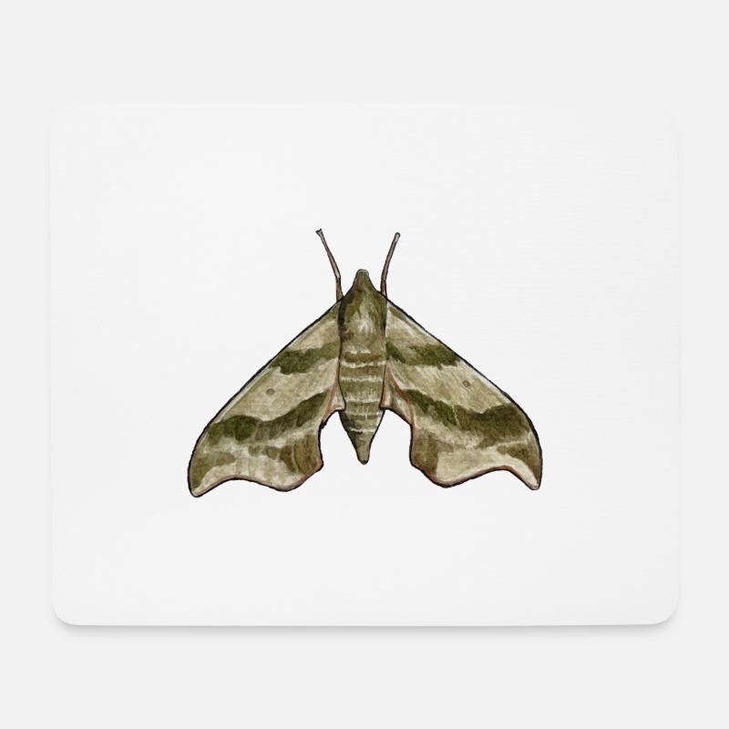 Motte (Darapsa myron) - Mousepad (Querformat) - Weiß