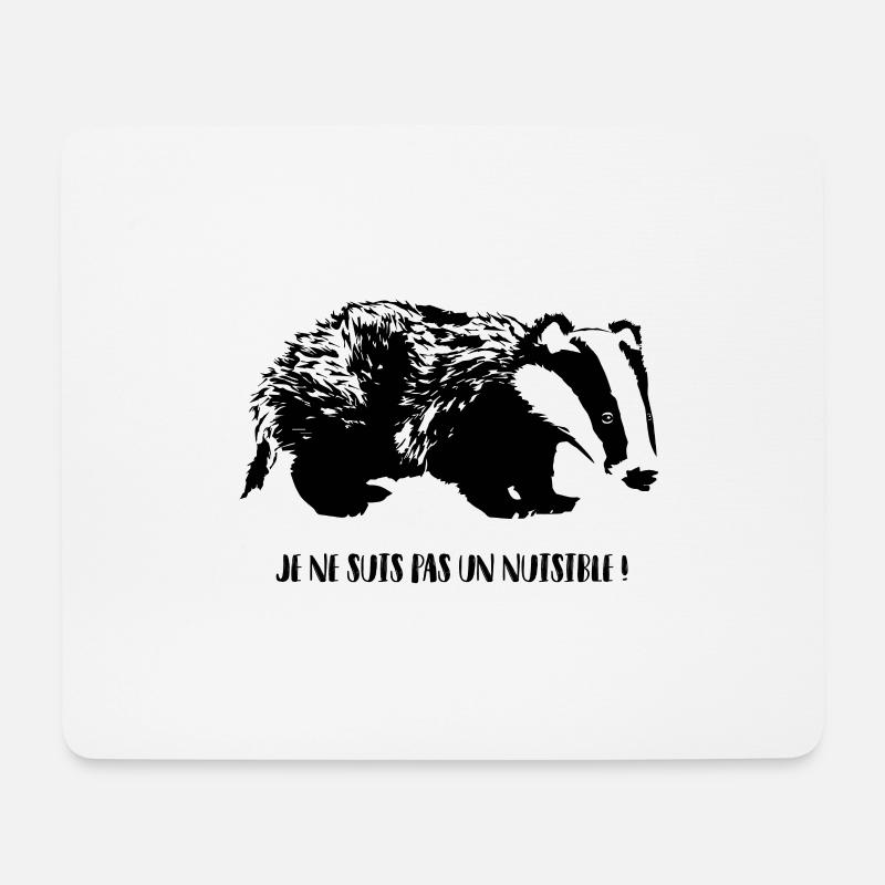 badger - Mouse Pad (horizontal) - white