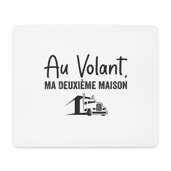 Au Volant, Ma Deuxième Maison - Tapis de souris (format paysage) - blanc - Devant