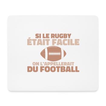 If rugby was easy - Mouse Pad (horizontal) - white - Front