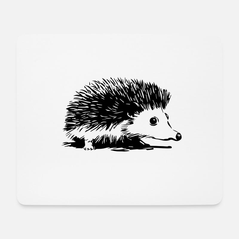 hedgehog - Mouse Pad (horizontal) - white