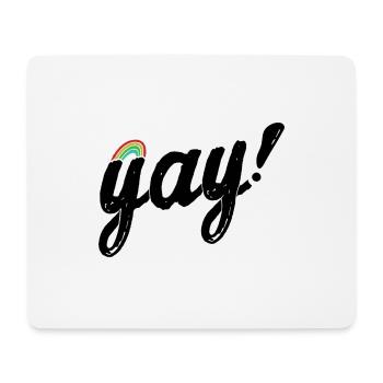 Yay Gay - Tapis de souris (format paysage) - blanc - Devant