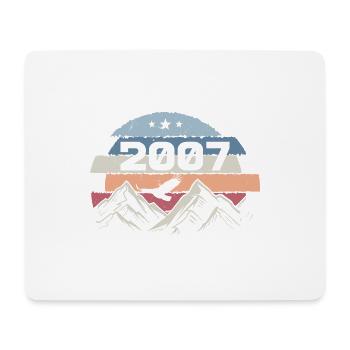 Original 2007 Jahrgang 2007 Geburtstag 2007 - Mousepad (Querformat) - Weiß - Vorne