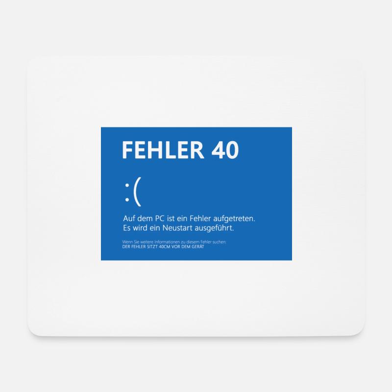 Fehler 40 - Mousepad (Querformat) - Weiß