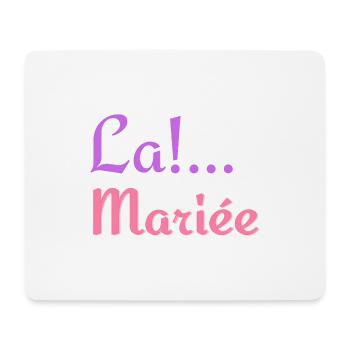 Imprimez votre style avec notre imprimé "La Mariée - Tapis de souris (format paysage) - blanc - Devant