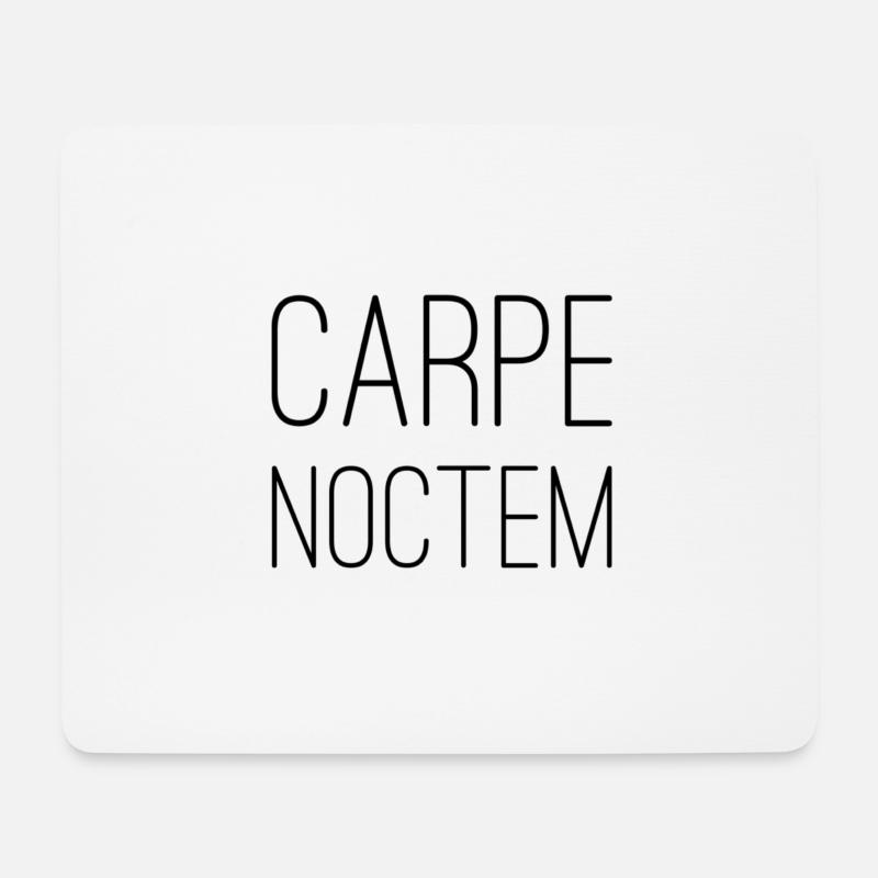 Carpe Noctem - Mouse Pad (horizontal) - white