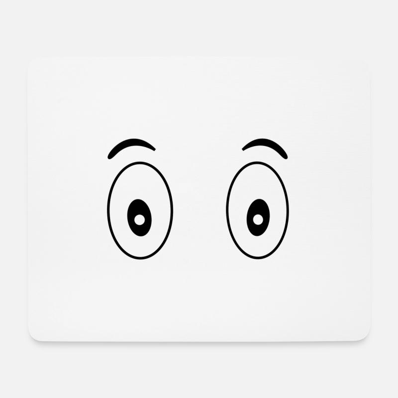 Augen (Augen) - Mousepad (Querformat) - Weiß