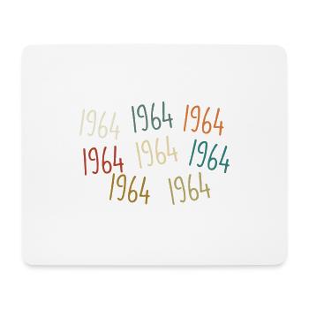 Jahrgang 1964 Geburtsjahr - legendär seit 1964 - Mousepad (Querformat) - Weiß - Vorne