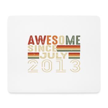 Juli 2013 Geburtstagsgeschenk Juli 2013 Jahrgang - Mousepad (Querformat) - Weiß - Vorne
