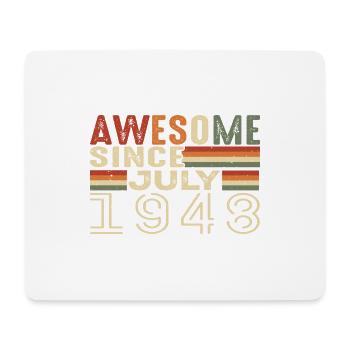 Juli 1948 Geburtstagsgeschenk Juli 1948 Jahrgang - Mousepad (Querformat) - Weiß - Vorne