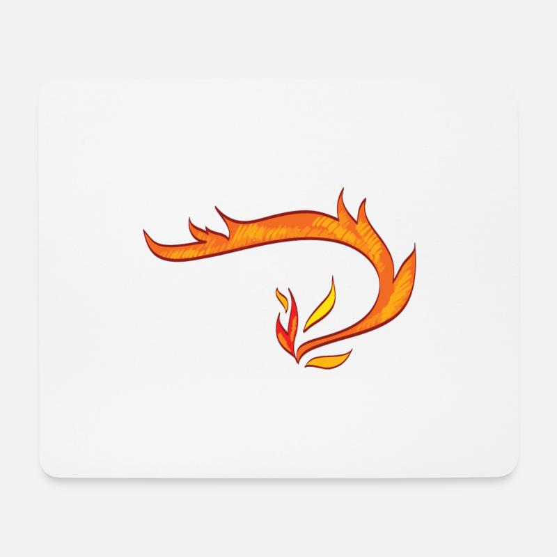 fire 6 - Mousepad (Querformat) - Weiß