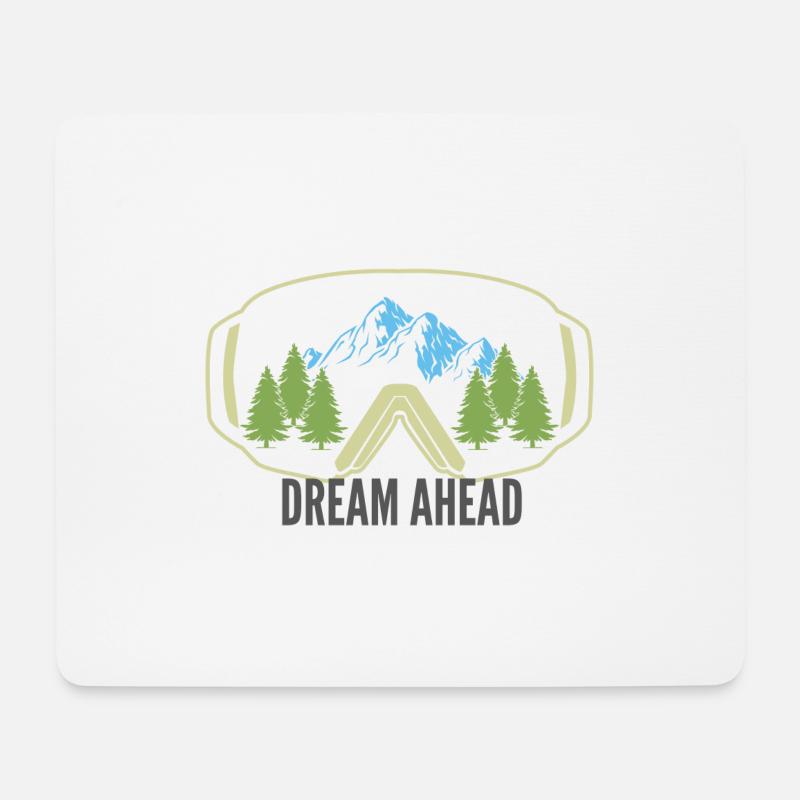 Dream Ahead - Mousepad (Querformat) - Weiß