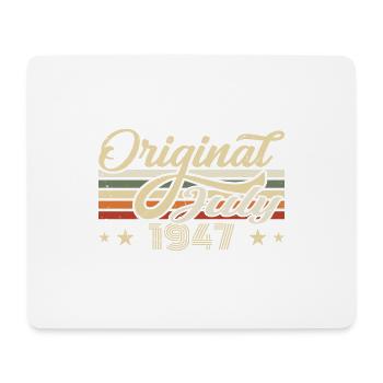 Cadeau 1947 Juillet Anniversaire Né en Juillet 1947 - Tapis de souris (format paysage) - blanc - Devant