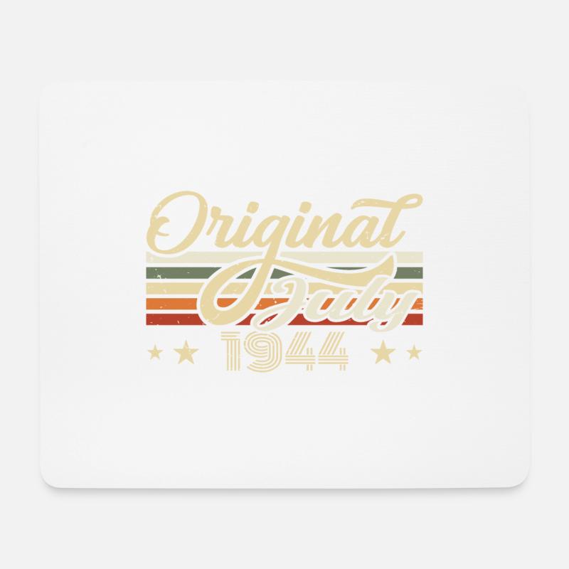 Geschenk 1944 Juli Geburtstag Geboren Im Juli 1944 - Mousepad (Querformat) - Weiß