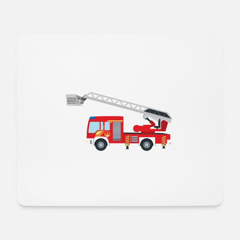 Feuerwehrauto - Mousepad (Querformat) - Weiß