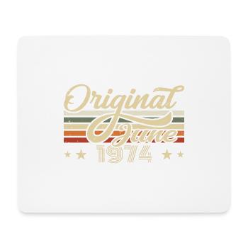 Juni 1974 | Geburtstag 1974 Jahrgang Juni 1974 - Mousepad (Querformat) - Weiß - Vorne