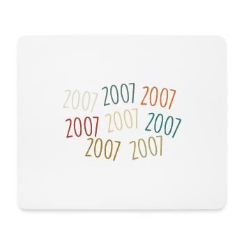 Jahrgang 2007 Geburtsjahr - legendär seit 2007 - Mousepad (Querformat) - Weiß - Vorne