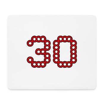 30. 30 YEARS. 30th ANNIVERSARY. 30 YEARS ANNIVERSARY. - Mouse Pad (horizontal) - white - Front