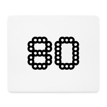 80. 80 YEARS. 80th ANNIVERSARY. 80 YEARS ANNIVERSARY. - Mouse Pad (horizontal) - white - Front