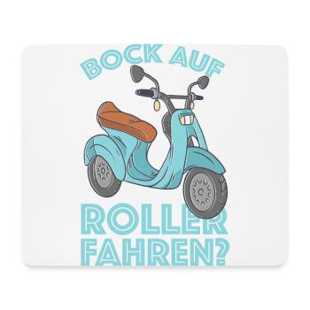 Bock auf Roller fahren Motorroller Scooter Outfit - Mousepad (Querformat) - Weiß - Vorne