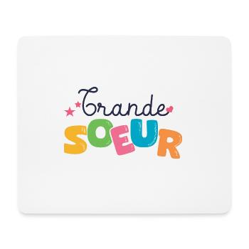 grande soeur Cadeau naissance famille - Tapis de souris (format paysage) - blanc - Devant
