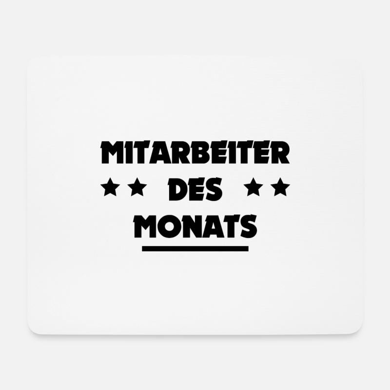 Mitarbeiter des Monats - Mousepad (Querformat) - Weiß