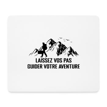 Laissez Vos Pas Guider Votre Aventure - Tapis de souris (format paysage) - blanc - Devant
