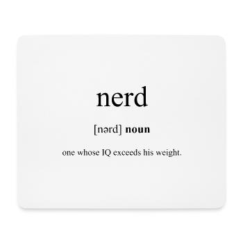 Nerd (Streber) Definition Dictionary - Mousepad (Querformat) - Weiß - Vorne