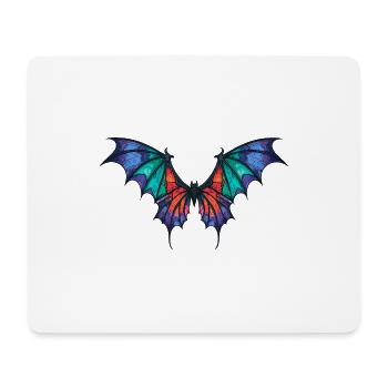 angel wings, bat, wings, colorful - Mouse Pad (horizontal) - white - Front