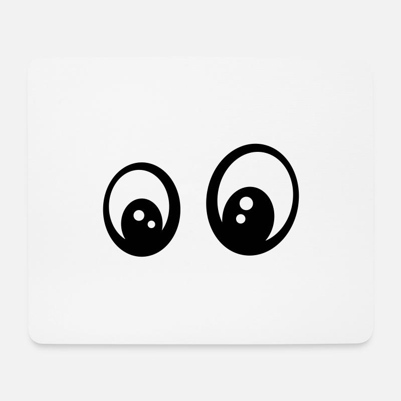 Augen - Mousepad (Querformat) - Weiß