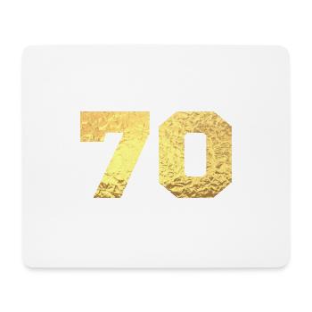 70 paillettes doré - 70e anniversaire - Tapis de souris (format paysage) - blanc - Devant