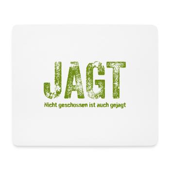 Schriftzug Jagt mit detailreichem Muster - Mousepad (Querformat) - Weiß - Vorne