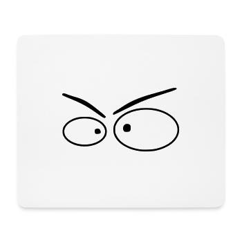 Crazy eyes - Mouse Pad (horizontal) - white - Front