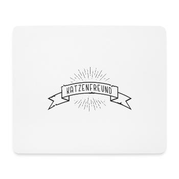 KATZENFREUND Banderole - Mousepad (Querformat) - Weiß - Vorne