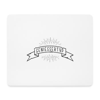 GENIESSERTYP Banderole - Mousepad (Querformat) - Weiß - Vorne