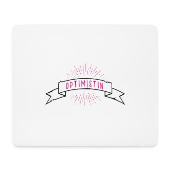 OPTIMISTIN Banderole - Mousepad (Querformat) - Weiß - Vorne