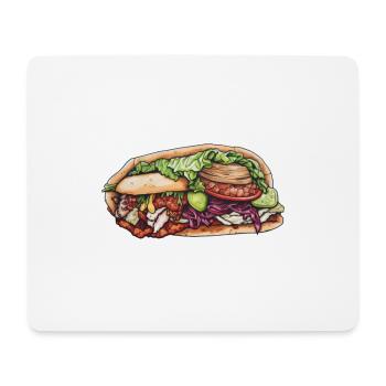 Döner - Mousepad (Querformat) - Weiß - Vorne